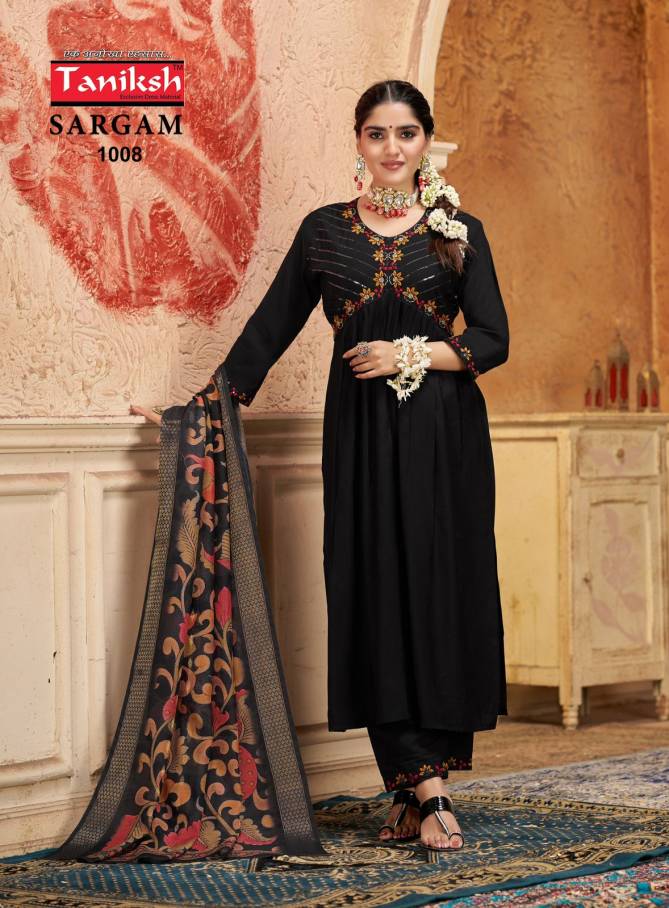 Sargam Vol 1 By Taniksh Designer Alia Cut Kurti With Bottom Dupatta Wholesale Shop In Surat
